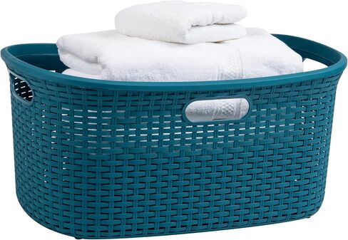 Mind Reader Basket Collection, Laundry Basket, 40 Liter (10kg/22lbs) Capacity, Cut Out Handles, Ventilated, Set of 2, Pink in Saudi Arabia
