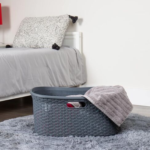 Mind Reader Basket Collection, Laundry Basket, 40 Liter (10kg/22lbs) Capacity, Cut Out Handles, Ventilated, Set of 2, Pink in Kuwait