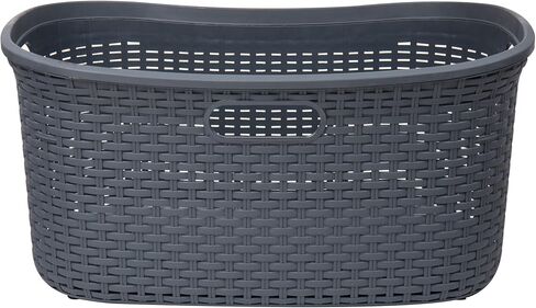 Mind Reader Basket Collection, Laundry Basket, 40 Liter (10kg/22lbs) Capacity, Cut Out Handles, Ventilated, Set of 2, Pink in Kuwait