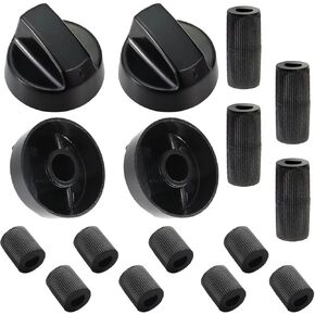 Seentech 4-Pack Universal White Control Knobs with 12 Adapters- Compatible with Oven/Stove/Range Universal Knobs Wide Application