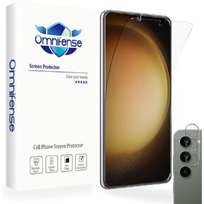 Galaxy S23 Ultra Screen Protector Matte Privacy Soft Film [2 Pack] and Tempered Glass Camera Lens Protector [1 Pack], [Support Fingerprint Unlock] Matte Finish Surface Anti Glare 2 Way Anti