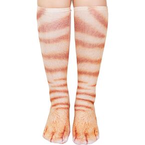 MarJunSep 8 Pairs Funny Socks Gifts for Adults Kids Teens Boys Girls Animal Paw Feet Socks Silly Novelty Crazy Crew Socks