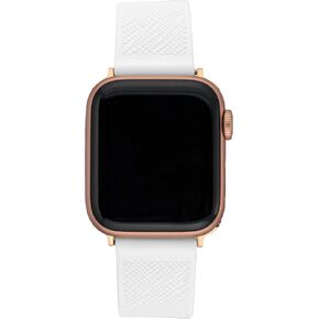 Anne Klein Silicone Fashion Band for Apple Watch Secure, Adjustable, Apple Watch Band Replacement, Fits Most Wrists