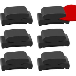 LinkIdea 6 Pack Rubber Guitar Headstock Pick Holder, Pickholder for Guitar, Bass, Ukulele (Black)