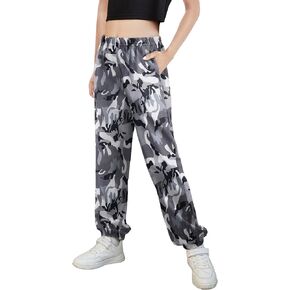 Arshiner Kids Girls Tie Dye Joggers بنطلون رياضي فضفاض مريح عالي الخصر in Kuwait