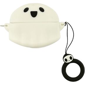 for Bose Ultra Open Earbuds New Case(2024),Cute Creative Funny Ghost Silicone Shockproof Protective Cover for Bose Open Ear Wireless Earbuds with Ring (Clear)