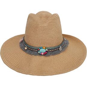 Men’s Women Sun Hat Hot Summer Hat UV Protection Brim Straw Beach Outdoor Fishing Adult Hat Cap for Male