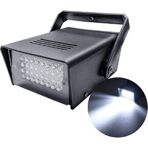 2 Pack 32 Led Strobe Lights for Parties, White Color Super Bright LED Stage Light High Bright Flashing Lights, White Party Strobe Light, Dj Disco Light Clubs Bars Strobe Light