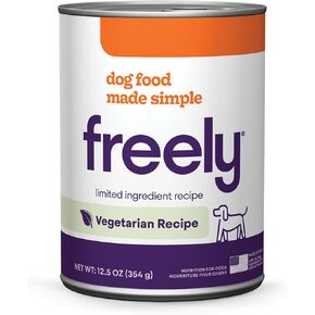 Freely Limited Ingredient Diet, Natural Grain-Free Vegetarian Cans, Adult Wet Dog Food, 12.5oz x 6 cans