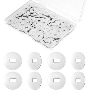 500 Pcs Gold Brass Washers for Paper Fasteners, Slotted Round Metal Plated Washers for Scrapbooking, Crafts, Making DIY Supplies, OD 15mm, Storage Box Included