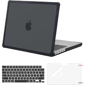 MOSISO Compatible with MacBook Pro 14 inch Case 2024-2021 Release M3 A2918 A2992 M2 A2779 M1 A2442, Anti-Cracking Heavy Duty Plastic Hard Shell with TPU Bumper&Keyboard Cover&Screen Film, Pink