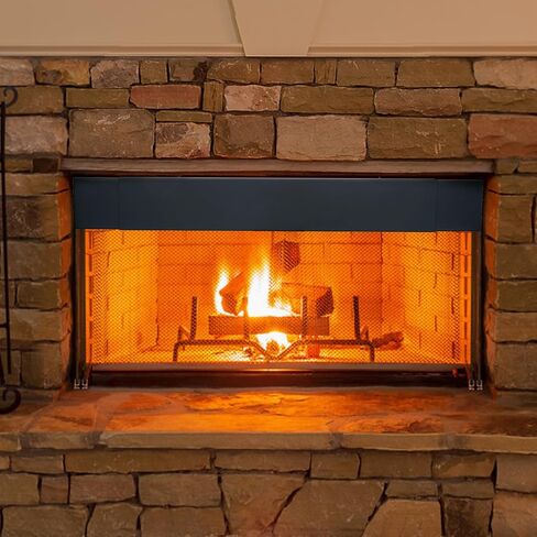 Stanbroil Smoke Guard for 28.5 to 48-Inch by 6-Inch Fireplaces, Black Powder-Coated Finish in Saudi Arabia