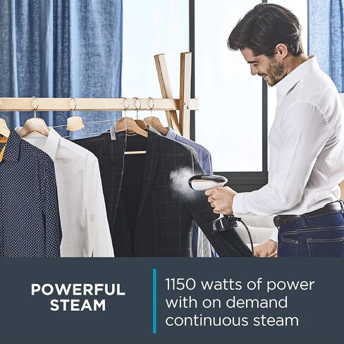 Rowenta X-Cel Easy Steam Handheld Steamer for Clothes 15 Second Heatup, 5 Ounce Capacity 1400 Watts Portable, Ironing, Fabric Steamer, Garment Steamer, Vacation Essentials, Travel Must Have DR7112,Red in Saudi Arabia