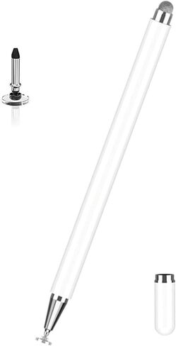 2 Pcs Stylus Pen Replacement for Samsung Galaxy Tab A9 Plus/A9/A8/A8 Plus/A7 Tablet/iPad/Microsoft/Surface/AMZ Fire Android Tablet All Touchscreen Devices Universal High Sensitive S Pen (Black+White) in Saudi Arabia