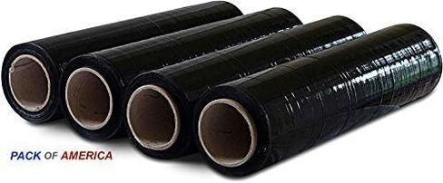 Stretch Film - 2 Roll Clear, 18" x 1100 Feet, 80 Gauge (20 Micron) Industrial Heavy Duty Plastic Shrink Wrap with Hand Saver for Packing, Shipping, Pallet, Moving Supplies in Saudi Arabia