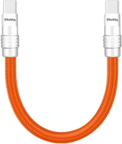 chubbycable Short USB C Cable 240W Fast Charging Nylon Braided Type C Charger Cord for Power Bank, Phones, Tablets, Dark Blue+Dark Blue, Type-C to Type-C, 0.82FT in Kuwait
