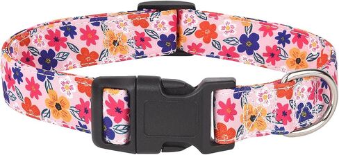 Moonpet Dog Collars for Puppy X-Small Small Medium Large Dogs - Unisex Cute Design Boys Girls Dog Pet Collar Soft Adjustable Bohemia Fancy Floral Dog Collars-Daisy-S in Saudi Arabia