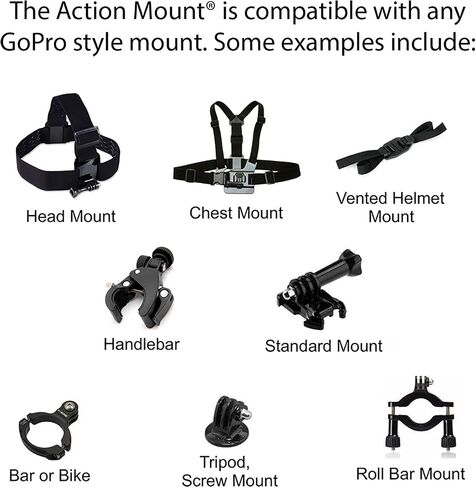Action Mount® | Pole Mounting Bracket with Locking Phone Clamp. Attach Your Phone to Any Pole for Use with Sport Camera. Compatible with GoPro Cameras and Accessories. (Tube Mount w/Phone Mount) in Saudi Arabia