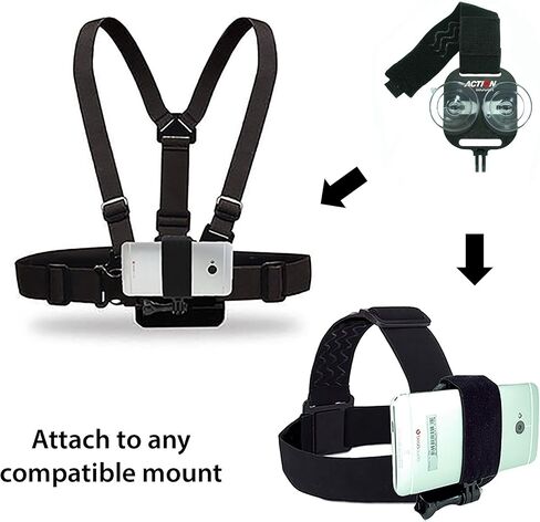 Action Mount® | Pole Mounting Bracket with Locking Phone Clamp. Attach Your Phone to Any Pole for Use with Sport Camera. Compatible with GoPro Cameras and Accessories. (Tube Mount w/Phone Mount) in Saudi Arabia
