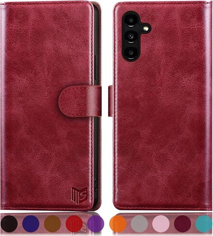 SUANPOT for Samsung Galaxy A55 5G Wallet case with RFID Blocking Credit Card Holder,Flip Book PU Leather Protective Cover Women Men for Samsung A55 Phone case Rose Gold in Kuwait