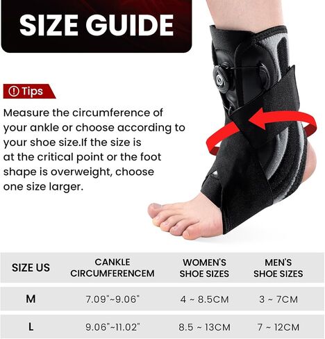 Welnove Ankle Brace: Maximum Metal Support for Men & Women, Prevention of Sprained Ankles with Metal Springs, Stabilizing for Running, Basketball, Volleyball(1 Unit, M) in Saudi Arabia