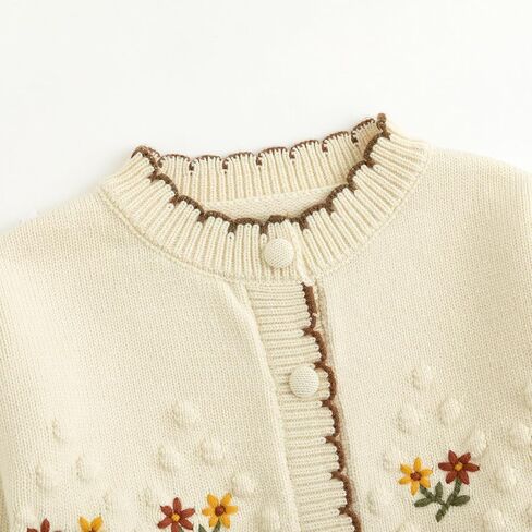 Simplee kids Baby Sweater Toddler Girls Cardigan Sweater Embroidered Strawberry Knit Sweater in Saudi Arabia