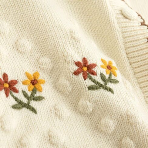 Simplee kids Baby Sweater Toddler Girls Cardigan Sweater Embroidered Strawberry Knit Sweater in Saudi Arabia