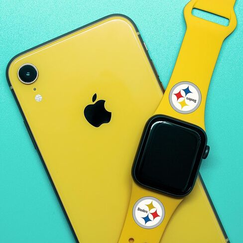 سوار ساعة رياضي من السيليكون من Game Time Pittsburgh Steelers متوافق مع ساعة Apple Watch in Saudi Arabia