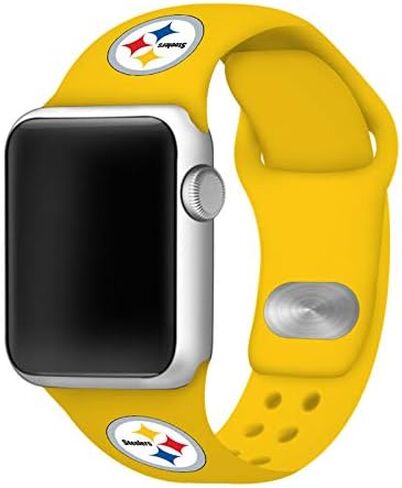 سوار ساعة رياضي من السيليكون من Game Time Pittsburgh Steelers متوافق مع ساعة Apple Watch in Saudi Arabia