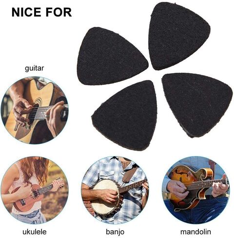 Vbest life Music Felt Picks Ukulele Plectrum Guitar Plectrum Wool Felt Picks 3mm Plectrums White Black Gray Instrument Accessory in Kuwait