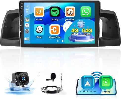[8 Core 6G+128G] Inefala ترقية Android 13 Radio Dash Kit لسيارة Toyota Corolla EX 2007-2012، شاشة ستيريو تعمل باللمس 9 بوصة مع Carplay اللاسلكي وAndroid Auto، GPS/WiFi، 32EQ DSP، 59 UI، كاميرا احتياطية in Kuwait