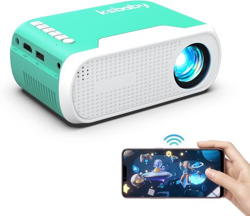 Portable Projector, ksbaby Outdoor Projector, LED Aesthetic Video Mini Projector for Outdoor Portable Movies Compatible with HDMI, USB, Laptop, TV Stick, iOS and Android Phone in Saudi Arabia