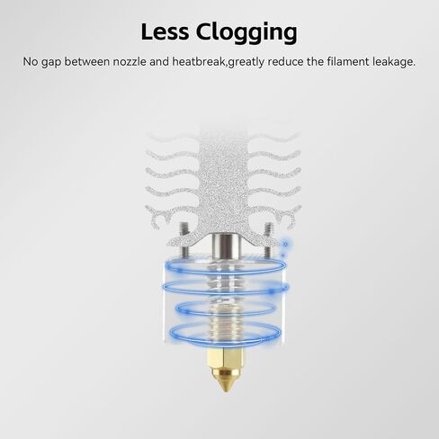 جهاز Ender 3 V3 KE Hotend الأصلي مع مجموعة كتلة تسخين سيراميك وجورب سيليكون ثنائي المعدن لكسر الحرارة وتدفق عالي ودرجة حرارة عالية فقط متوافق مع طابعة Creality Ender 3 V3 KE ثلاثية الأبعاد - وليس لطابعة Ender 3 V3 SE in Kuwait