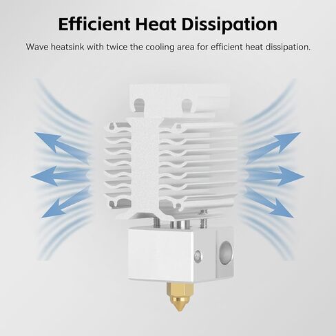جهاز Ender 3 V3 KE Hotend الأصلي مع مجموعة كتلة تسخين سيراميك وجورب سيليكون ثنائي المعدن لكسر الحرارة وتدفق عالي ودرجة حرارة عالية فقط متوافق مع طابعة Creality Ender 3 V3 KE ثلاثية الأبعاد - وليس لطابعة Ender 3 V3 SE in Kuwait