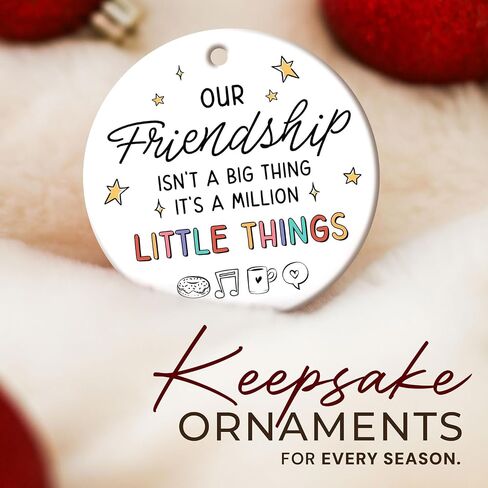 Friendship Gifts for Women, Best Friend - Friend Ornament - Bestie Gifts, Support for BFF, Soul Sister - Walk with You in The Rain Keepsake Birthday Presents - Ceramic Christmas Ornament in Saudi Arabia