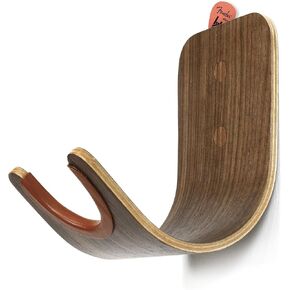 Plywood Guitar Wall Mount Holder with pick slot on top, Modern and unique Guitar Hanger for Bass Acoustic Electric Guitars Ukulele Folk Violin Mandolin Banjo skateboard Stand