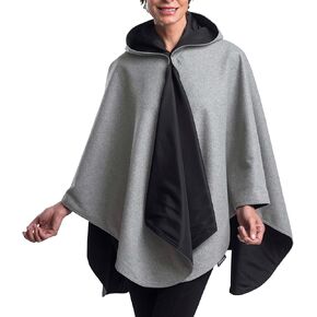WarmCaper - Warm Rain Poncho for Women with Hood - Soft & Rainproof