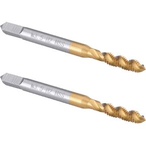 Burkit 2pcs M2.5 Spiral Point Tap, HSS Titanium coating M2.5 x 0.45 Spiral Point Plug Threading Tap in Saudi Arabia
