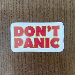 (Pack of 3) Don't Panic Hitchhiker's Guide to The Galaxy Sticker 3 inch