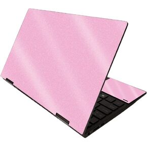 MightySkins Glossy Glitter Skin for HP Envy x360 13" (2020) - Solid Peach | Protective, Durable High-Gloss Glitter Finish | Easy to Apply, Remove, and Change Styles | Made in The USA
