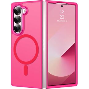 BENTOBEN Magnetic for Samsung Galaxy Z Fold 6 Case [Compatible with Magsafe] Translucent Matte Phone Case Samsung Z Fold 6 Slim Shockproof Women Men Protective Cover for Galaxy Z Fold 6 7.6", Black in Saudi Arabia