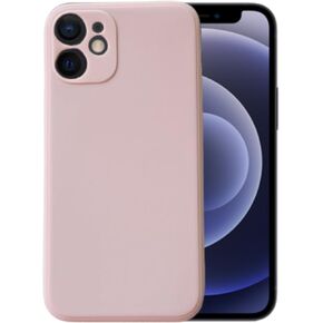 Compatible with iPhone 12 Mini Soft Liquid Silicone Gel Cell Phone Mobile Basic Back Case Cover (Orange)