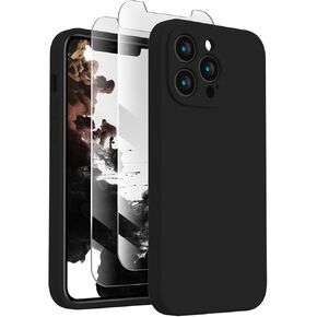 Designed for iPhone 11 Pro Max Case,[Square Edges][Camera Protection] Silicone Shockproof Phone Case with[2X Screen Protectors],Soft Anti-Scratch Microfiber Lining, 6.5 inch, Stone