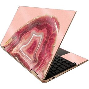 MightySkins Glossy Glitter Skin for HP Spectre x360 15" (2020) - Rosette Mandala | Protective, Durable High-Gloss Glitter Finish | Easy to Apply, Remove, and Change Styles | Made in The USA