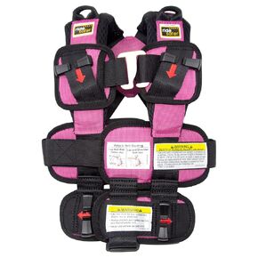 Ride Safer Travel Vest with Zipped Backpack-Wearable, Lightweight, Compact, and Portable Car Seat. Perfect for Everyday use or Rideshare, Travel, and Rental Car. (X-Small, Pink)