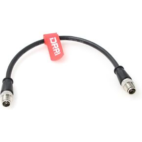 DRRI Heavy Duty M12 X-Coded Male to M12 X-Coded Male Shielded CAT 6 Extension Cable for Outdoor Industrial Network Applications