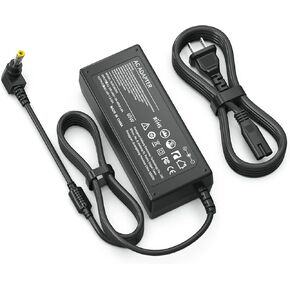 90W AC Adapter Laptop Charger for Toshiba Satellite C55 L505D L635 L645 L655 L655D L745 L755 L775 L855 L875 A105 A135 C655 C655D C675 C850 C855 L305 PA3714U-1ACA PA5177U-1ACA PA5035U-1ACA Power Cord