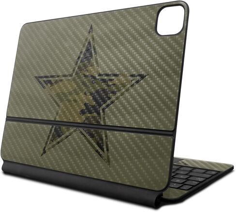 Carbon Fiber Skin Compatible with Apple Magic Keyboard for iPad Air 11-inch (M2) 2024 - Eagle Eye - Premium 3M Vinyl Protective Wrap Decal Cover - Easy to Apply | Crafted in The USA by MightySkins in Saudi Arabia