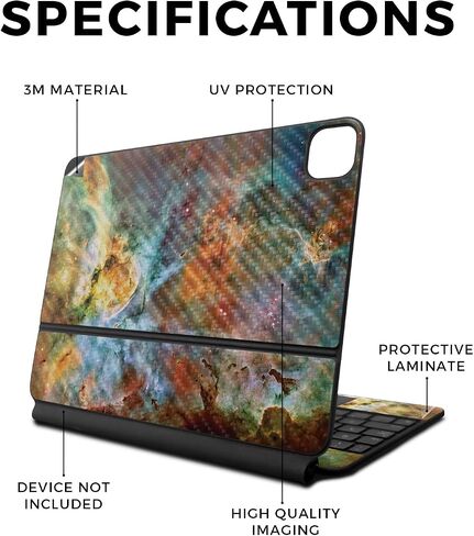 Carbon Fiber Skin Compatible with Apple Magic Keyboard for iPad Air 11-inch (M2) 2024 - Eagle Eye - Premium 3M Vinyl Protective Wrap Decal Cover - Easy to Apply | Crafted in The USA by MightySkins in Saudi Arabia