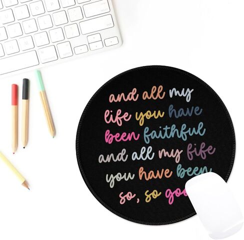 Cute Round Travel Mouse Pad Pink Bow Cherry Mousepad for Laptop Wireless Mouse Aesthetic Kawaii Office Desk Accessories Small Computer Mouse Pads for Desk Mini Mouse Pad, Bow Cherry in Kuwait